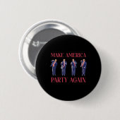 Badge Rond 5 Cm Funny Trump Dancing  (Devant & derrière)