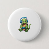 Badge Rond 5 Cm Funny Turtle Gamer Gaming Turtles Video Game (1) (Devant)