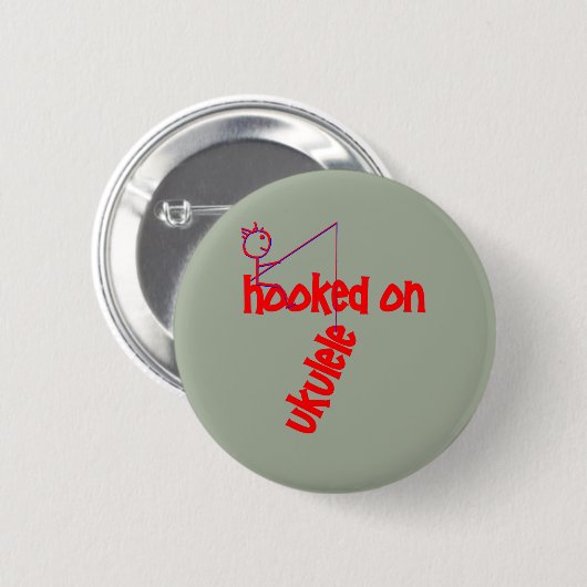 Badge Rond 5 Cm Funny Ukulele (Devant & derrière)