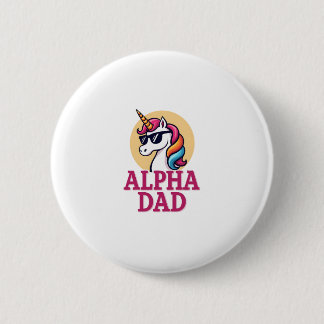 Badge Rond 5 Cm Funny Unicorn Dad Laufey Men Father's Day Christma
