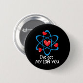 Badge Rond 5 Cm Funny Valentines Jour Professeur de sciences Ive J (Devant & derrière)