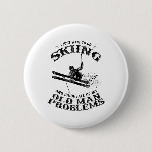 Badge Rond 5 Cm Funny Winter Ski Neige Ski skieurs Nouveauté Cadea