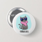 Badge Rond 5 Cm Furbulant Funny Élégant jeu de chat (Devant & derrière)