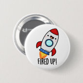 Badge Rond 5 Cm Furée Funny Rocket Pun (Devant & derrière)
