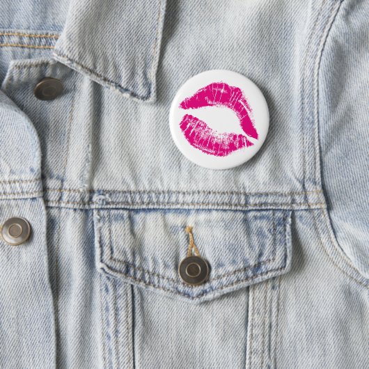 Badge Rond 5 Cm Fusée de baiser (En situation)