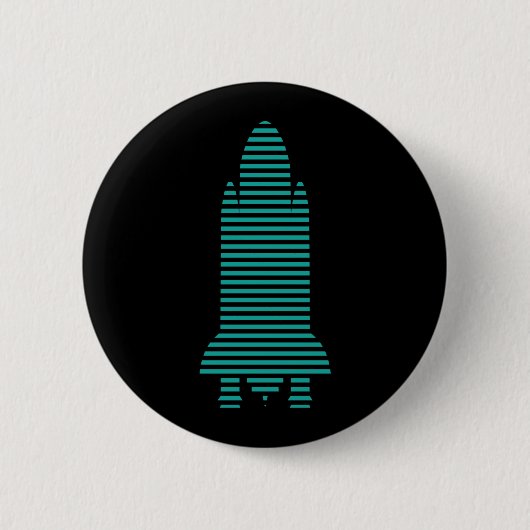 Badge Rond 5 Cm fusée rayée (Devant)