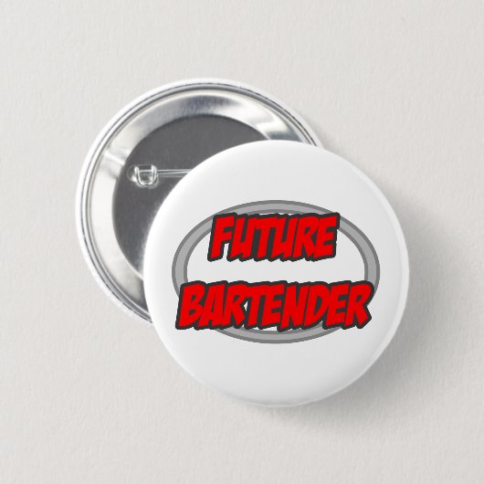 Badge Rond 5 Cm Futur barman (Devant & derrière)