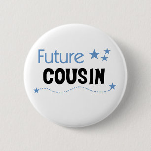 Badge Rond 5 Cm Futur bleu de cousin