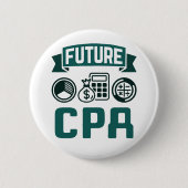 Badge Rond 5 Cm Futur diplôme en comptabilité CPA (Devant)