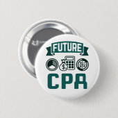 Badge Rond 5 Cm Futur diplôme en comptabilité CPA (Devant & derrière)