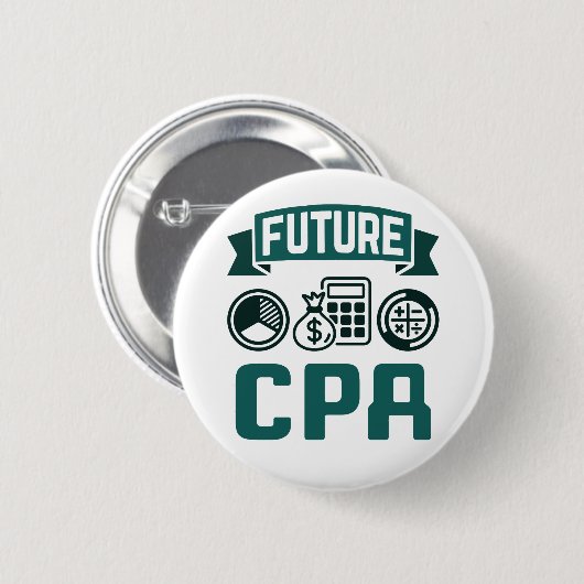 Badge Rond 5 Cm Futur diplôme en comptabilité CPA (Devant & derrière)
