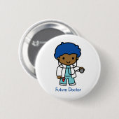 Badge Rond 5 Cm Futur docteur - garçon (Devant & derrière)