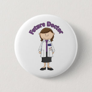 Badge Rond 5 Cm Futur Docteur Little Girl
