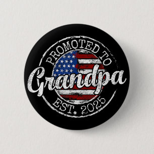 Badge Rond 5 Cm Futur Grand-Père 2025 - Bientôt Grand-Papa