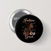 Badge Rond 5 Cm Futur Hbcu Grad Histoire Noire Mois Garçon Graduat (Devant & derrière)