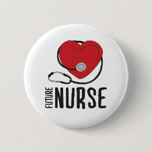 Badge Rond 5 Cm Futur Infirmière Bientôt devenir Infirmière Design