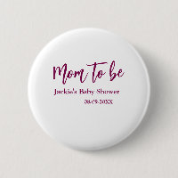 Futur maman baby shower nom date rose simple minim