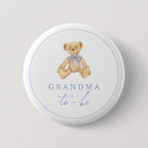 Badge Rond 5 Cm Futur Maman Ours en Peluche Vintage Baby Shower Gr