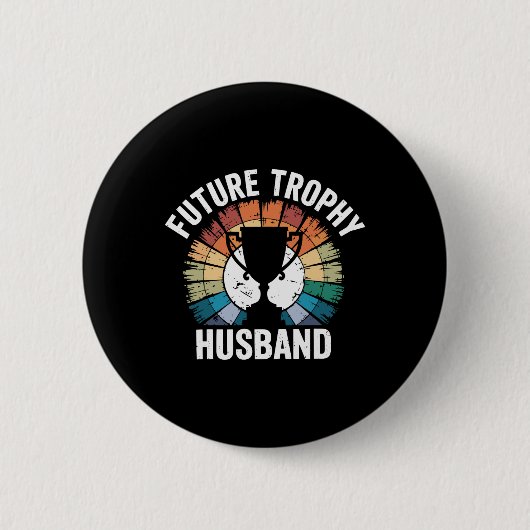 Badge Rond 5 Cm Futur Mari Trophée (Devant)