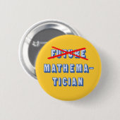 Badge Rond 5 Cm Futur mathématicien pas plus (Devant & derrière)