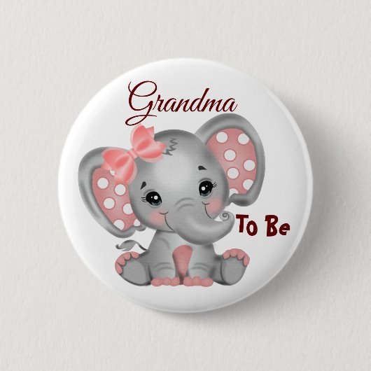 Badge Rond 5 Cm Futur Mémé Bébé Fille (Devant)