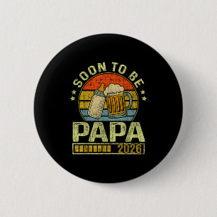 Badge Rond 5 Cm Futur Papa 2026 Futur Papa Bientôt Promu Papa