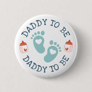 Badge Rond 5 Cm Futur papa adorable personnalisé pour la fête de b