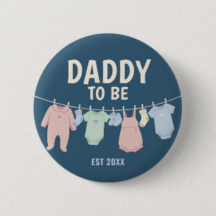 Badge Rond 5 Cm Futur papa mignon à personnaliser pour la fête de