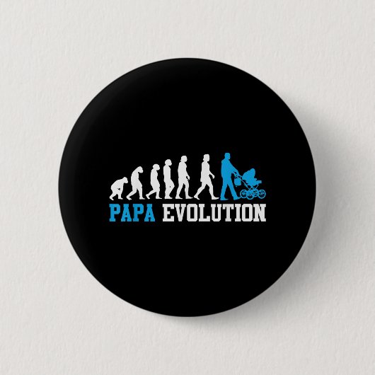 Badge Rond 5 Cm Futur Père Papa Evolution Funny paternité (Devant)
