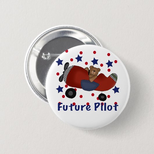 Badge Rond 5 Cm Futur pilote mignon (Devant & derrière)