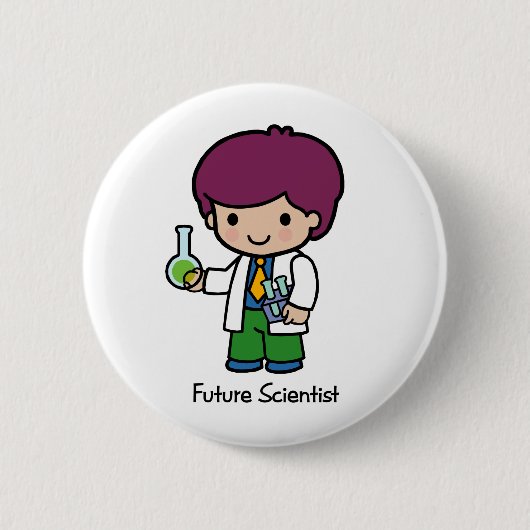 Badge Rond 5 Cm Futur scientifique - garçon (Devant)
