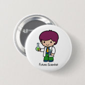 Badge Rond 5 Cm Futur scientifique - garçon (Devant & derrière)
