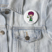 Badge Rond 5 Cm Futur scientifique - garçon (En situation)
