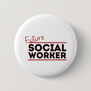 Badge Rond 5 Cm Futur travailleur social