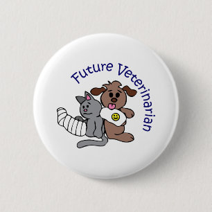 BADGE ROND 5 CM FUTUR VÉTÉRINAIRE