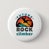 Badge Rond 5 Cm Future Escalade Rock Climber Mountain (Devant)