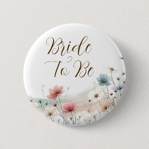 Badge Rond 5 Cm Future Mariée Fête de Mariage Champêtre