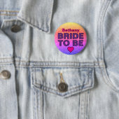 Badge Rond 5 Cm Future Mariée Pailletée Fausse À Personnaliser (En situation)