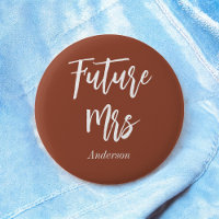 Future Mme Terracotta Mariée Marron Blanc Bouton