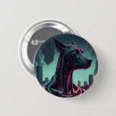 Badge Rond 5 Cm Futuriste Grande Danse Le compagnon robotique (Devant & derrière)