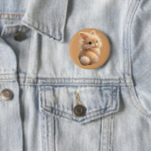 Badge Rond 5 Cm Fuzzy bunny (En situation)