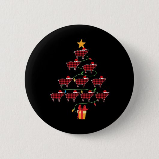 Badge Rond 5 Cm G Christmas Tree Xmas Goats Tree Santa Hat T Shirt (Devant)