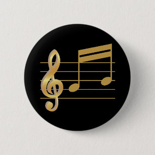Badge Rond 5 Cm G-Clef