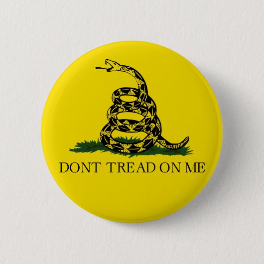 Badge Rond 5 Cm Gadsden Flag (Don't Tread on Me) (Snake Flag) (Devant)