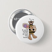 Badge Rond 5 Cm Gaffez le bon ami d'abeille (Devant & derrière)