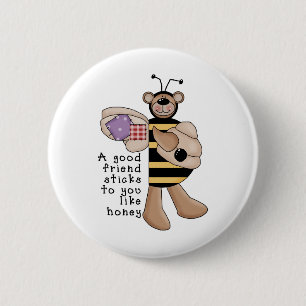 Badge Rond 5 Cm Gaffez le bon ami d'abeille