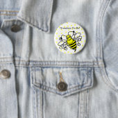 Badge Rond 5 Cm Gaffez le bouton de grand-mère d'abeille (En situation)