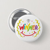 Badge Rond 5 Cm Gagnant (Devant & derrière)
