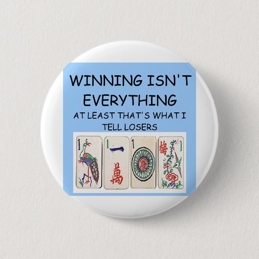 Badge Rond 5 Cm Gagnant de MAHJONG (Devant)