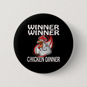 Badge Rond 5 Cm Gagnant Loser Vidéo Jeu Dîner de poulet Joueur